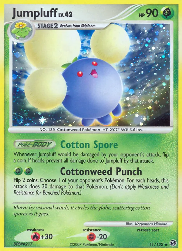 Kartu Jumpluff dari Secret Wonders, nomor 11/132