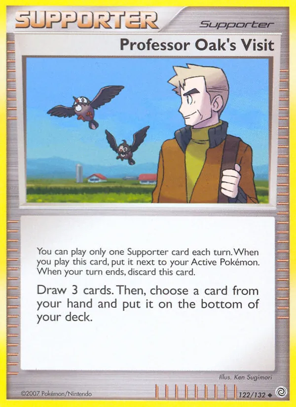 Kartu Professor Oak's Visit dari Secret Wonders, nomor 122/132
