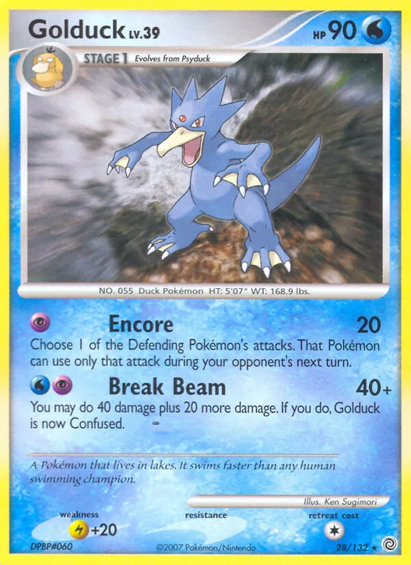 Kartu Golduck dari Secret Wonders, nomor 28/132