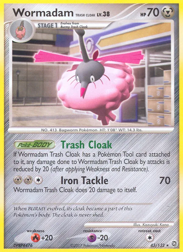 Kartu Wormadam Trash Cloak dari Secret Wonders, nomor 43/132