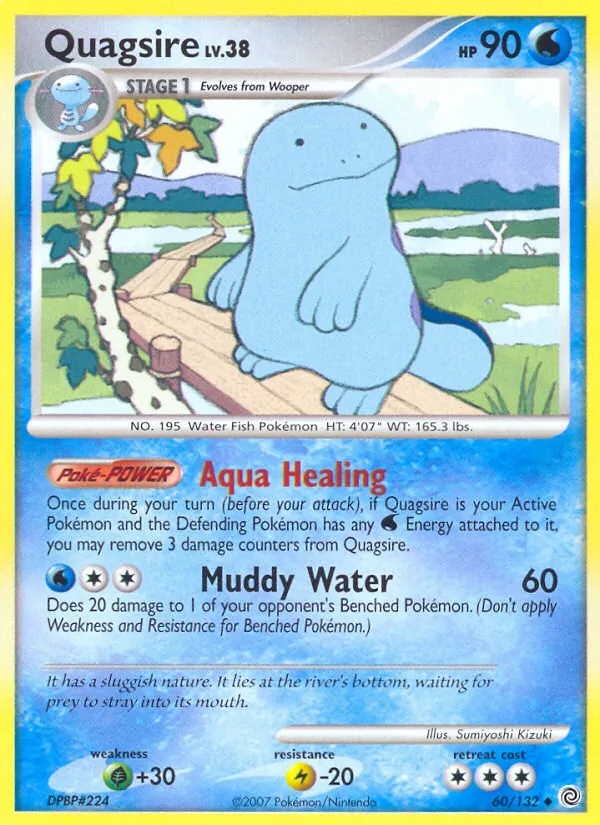 Kaart Quagsire uit Secret Wonders, nummer 60/132