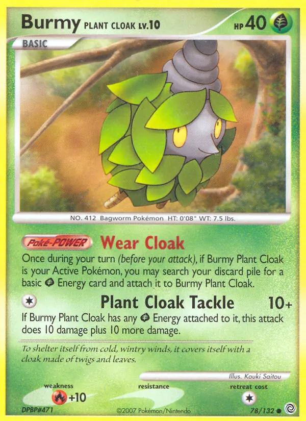 Kartu Burmy Plant Cloak dari Secret Wonders, nomor 78/132