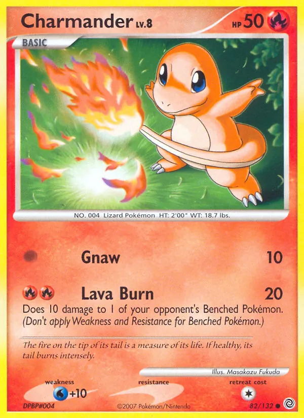 Kartu Charmander dari Secret Wonders, nomor 82/132