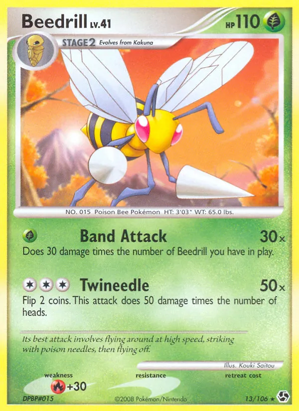 Kartu Beedrill dari Great Encounters, nomor 13/106