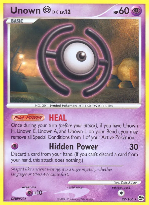 Kartu Unown H dari Great Encounters, nomor 29/106