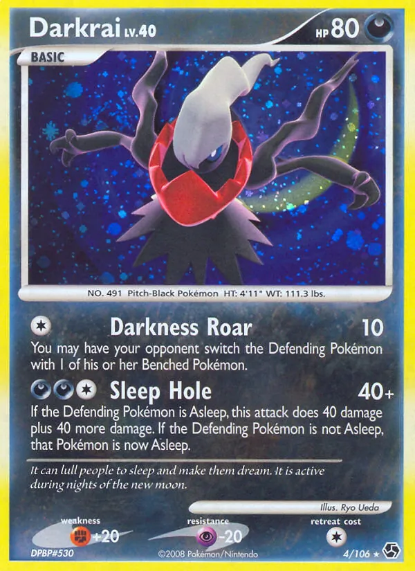 Darkrai card from Great Encounters, number 4/106