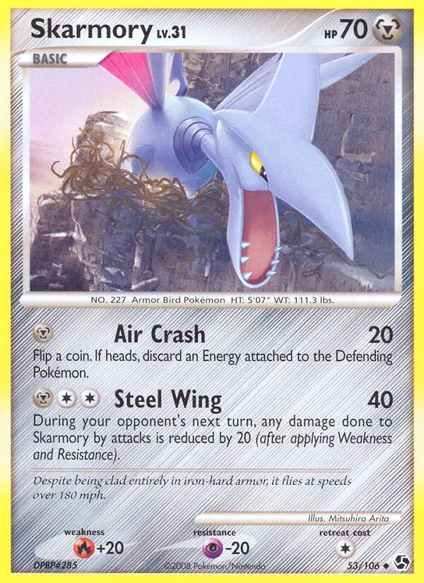 Kaart Skarmory uit Great Encounters, nummer 53/106