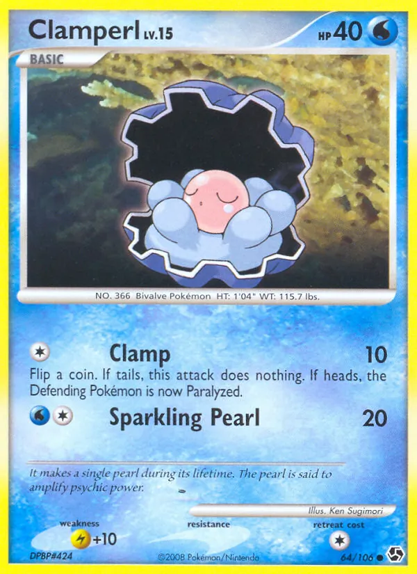 Kartu Clamperl dari Great Encounters, nomor 64/106