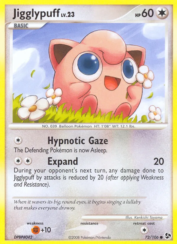 Kaart Jigglypuff uit Great Encounters, nummer 72/106