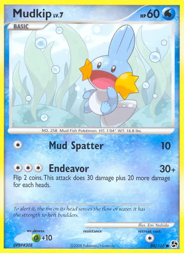 Kartu Mudkip dari Great Encounters, nomor 80/106