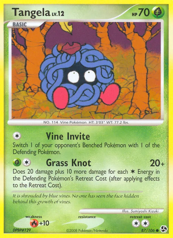 Kartu Tangela dari Great Encounters, nomor 87/106