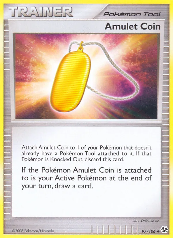 Kaart Amulet Coin uit Great Encounters, nummer 97/106