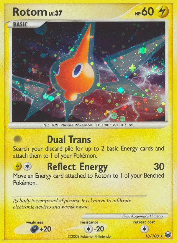 Rotom card from Majestic Dawn, number 13/100