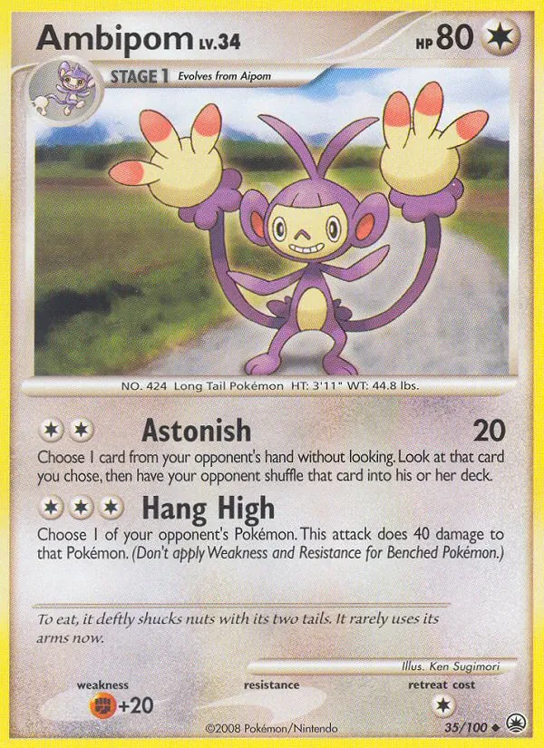 Ambipom card from Majestic Dawn, number 35/100
