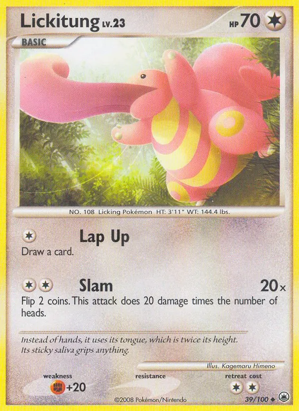 Lickitung card from Majestic Dawn, number 39/100