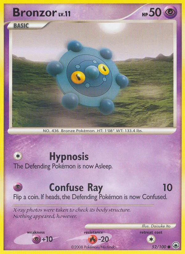 Bronzor card from Majestic Dawn, number 52/100