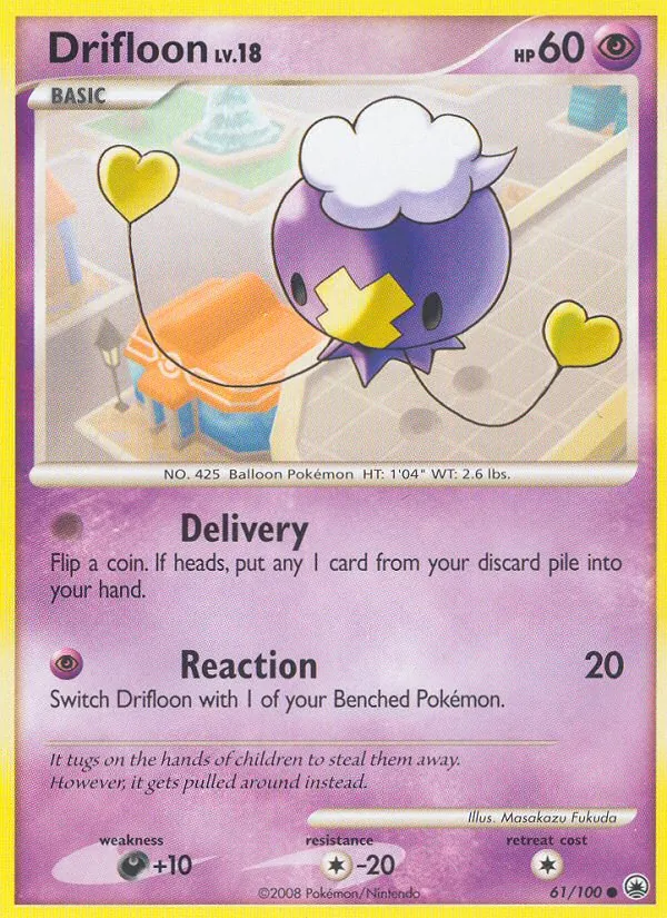 Drifloon card from Majestic Dawn, number 61/100