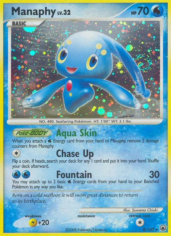 Manaphy card from Majestic Dawn, number 8/100