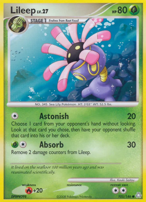 Lileep card from Legends Awakened, number 105/146