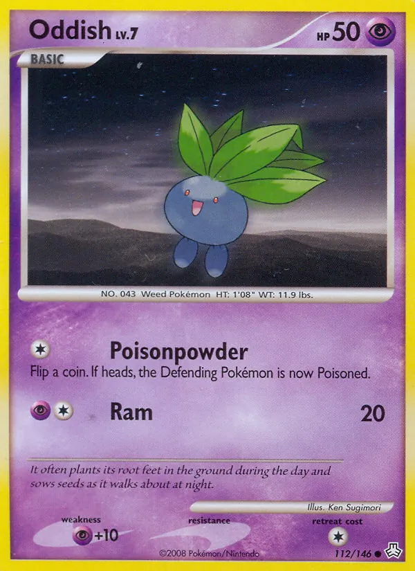 Oddish card from Legends Awakened, number 112/146