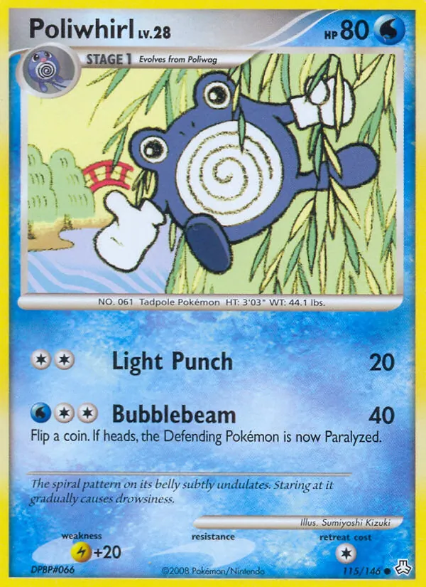 Poliwhirl card from Legends Awakened, number 115/146