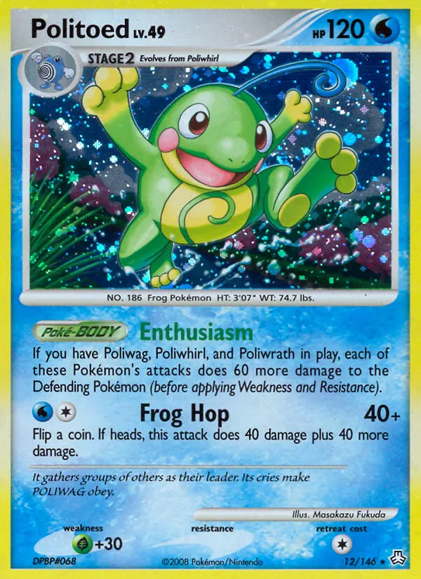 Politoed card from Legends Awakened, number 12/146