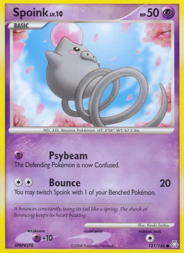Spoink card from Legends Awakened, number 121/146