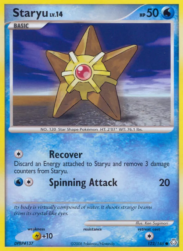Staryu card from Legends Awakened, number 122/146