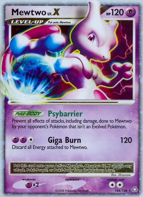 Mewtwo card from Legends Awakened, number 144/146