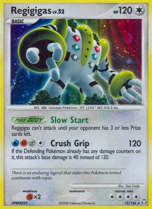 Regigigas card from Legends Awakened, number 15/146