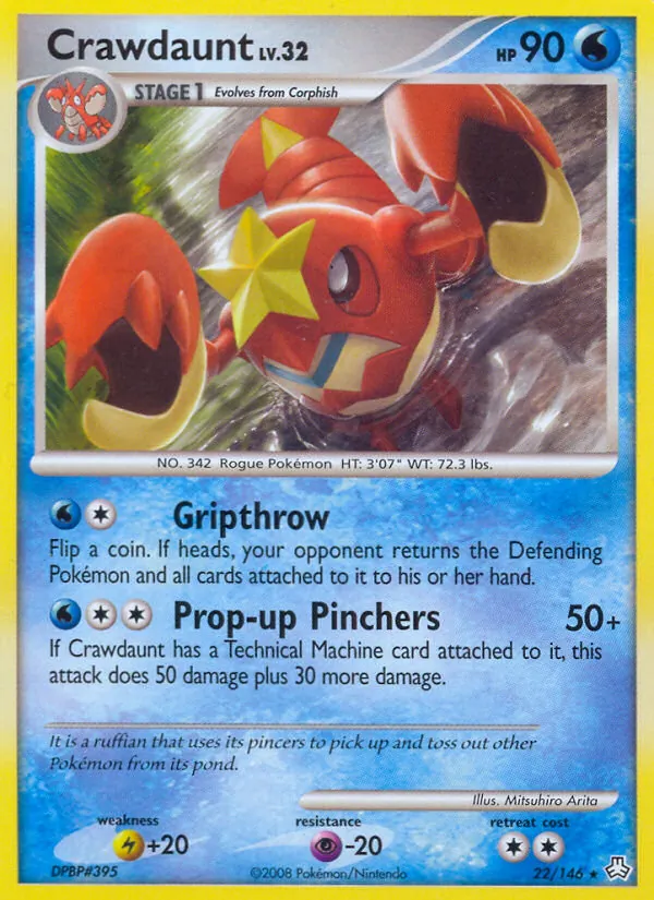 Crawdaunt card from Legends Awakened, number 22/146