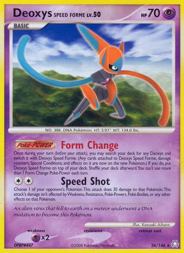 Deoxys Speed Forme card from Legends Awakened, number 26/146