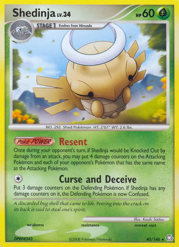 Shedinja card from Legends Awakened, number 40/146