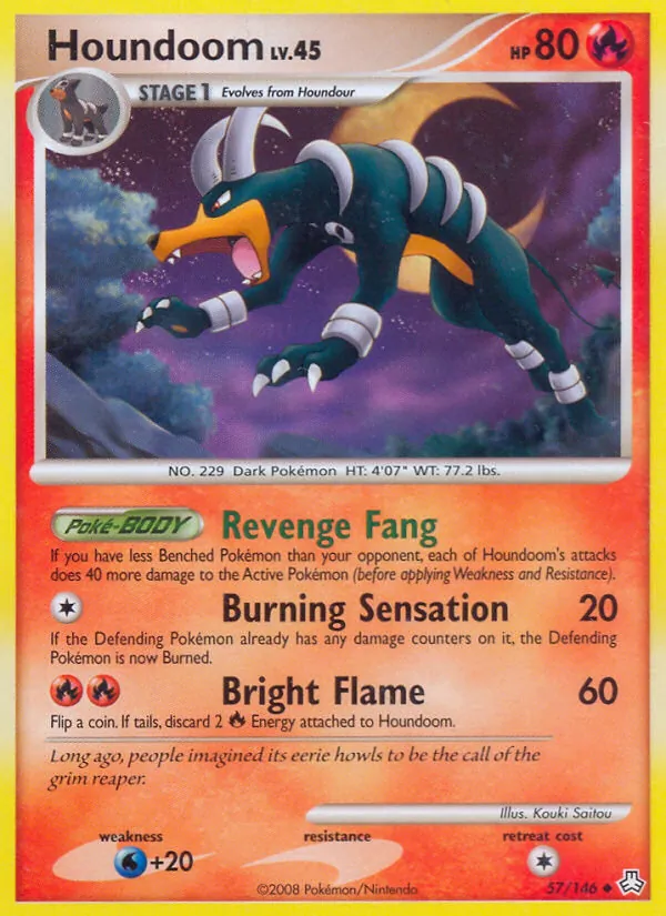 Houndoom card from Legends Awakened, number 57/146