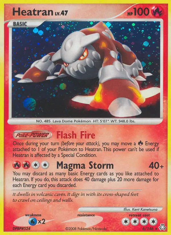 Heatran card from Legends Awakened, number 6/146