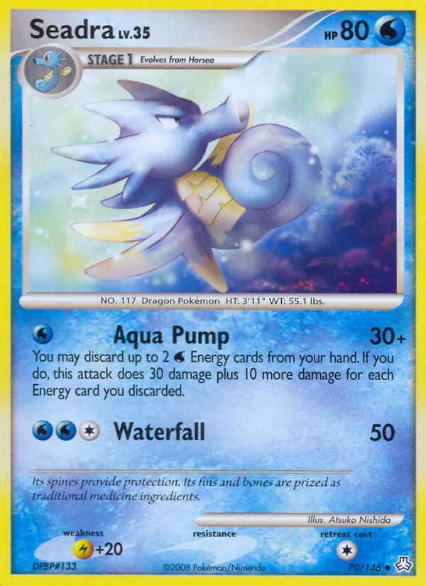 Seadra card from Legends Awakened, number 70/146