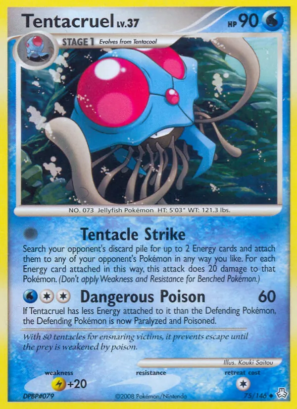 Tentacruel card from Legends Awakened, number 75/146