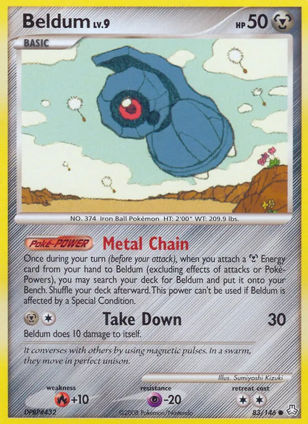 Beldum card from Legends Awakened, number 83/146