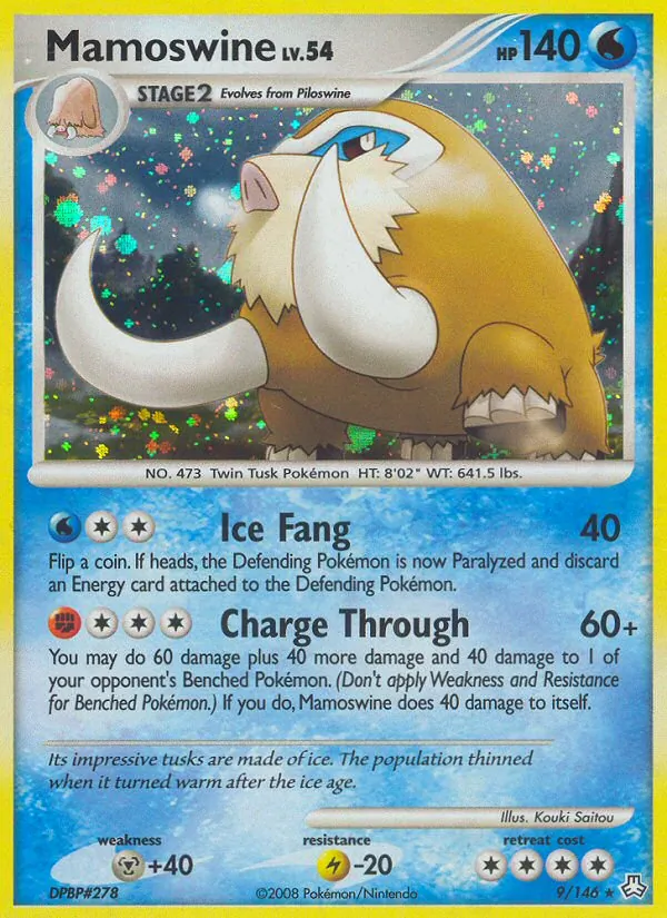 Mamoswine card from Legends Awakened, number 9/146
