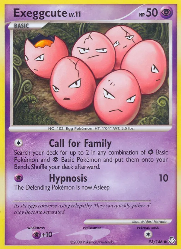 Exeggcute card from Legends Awakened, number 93/146