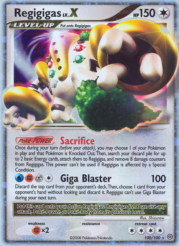 Regigigas card from Stormfront, number 100/100