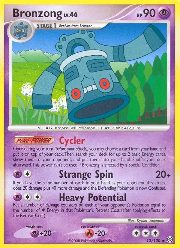 Bronzong card from Stormfront, number 13/100