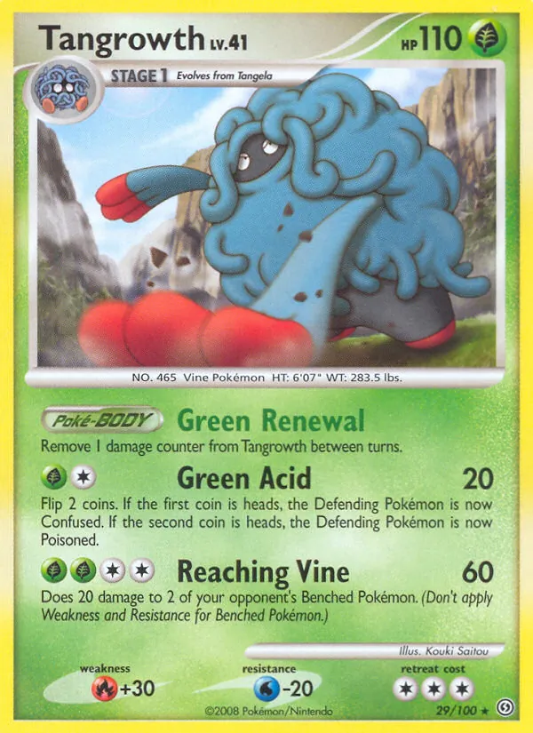 Tangrowth card from Stormfront, number 29/100