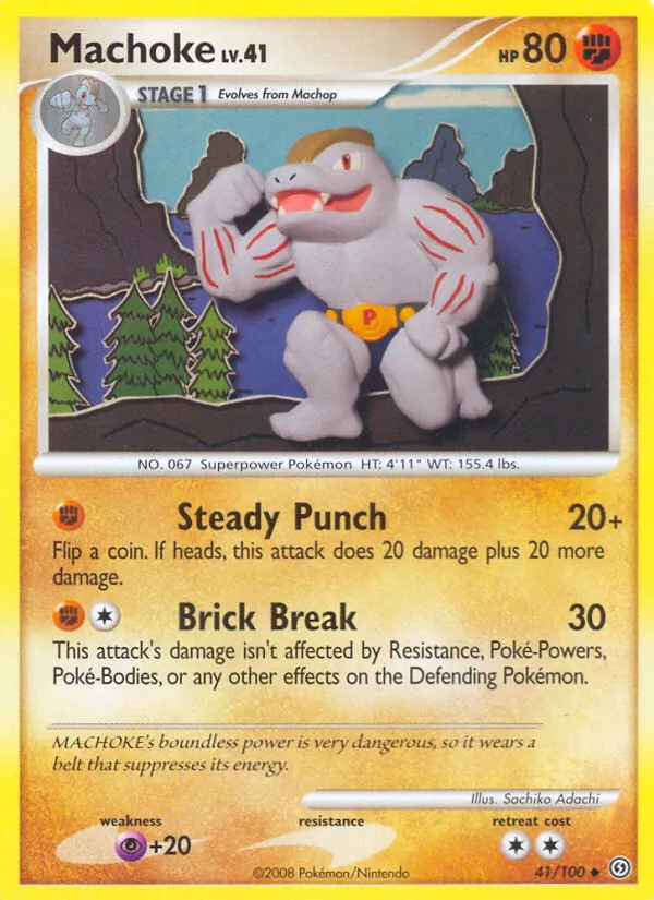 Machoke card from Stormfront, number 41/100