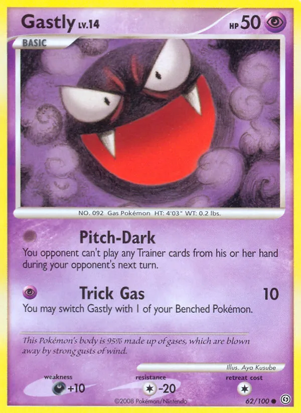 Gastly card from Stormfront, number 62/100