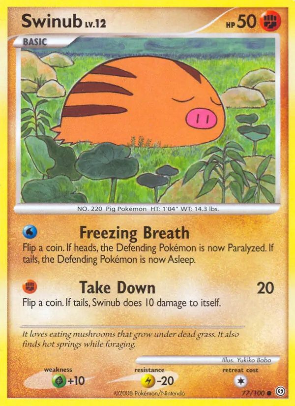 Swinub card from Stormfront, number 77/100