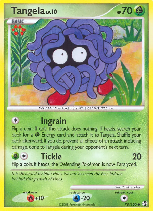 Tangela card from Stormfront, number 78/100
