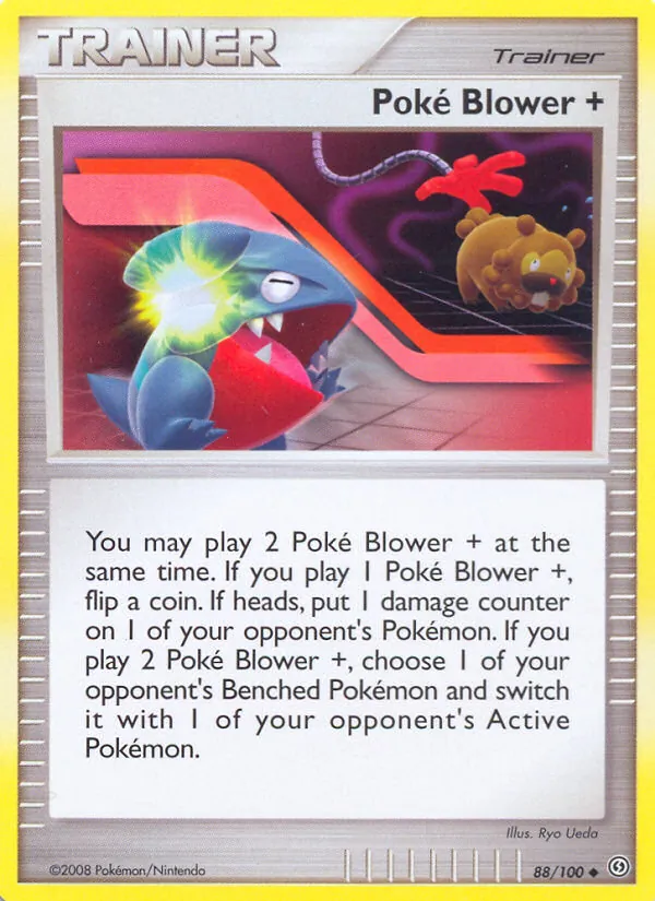 Poké Blower + card from Stormfront, number 88/100