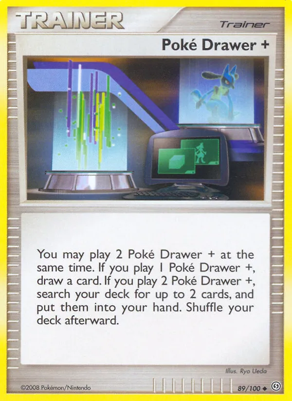 Poké Drawer + card from Stormfront, number 89/100