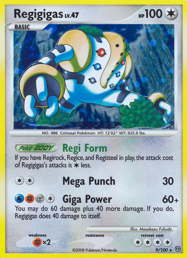 Regigigas card from Stormfront, number 9/100